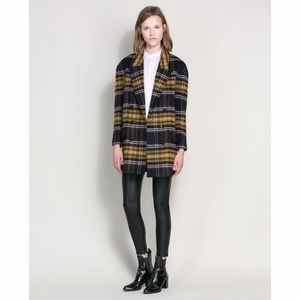 Zara Blue and Yellow Plaid Jacket